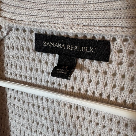 Banana Republic East West Easy Open Front Cotton Cardigan Heather Size  Medium - Picture 4 of 7